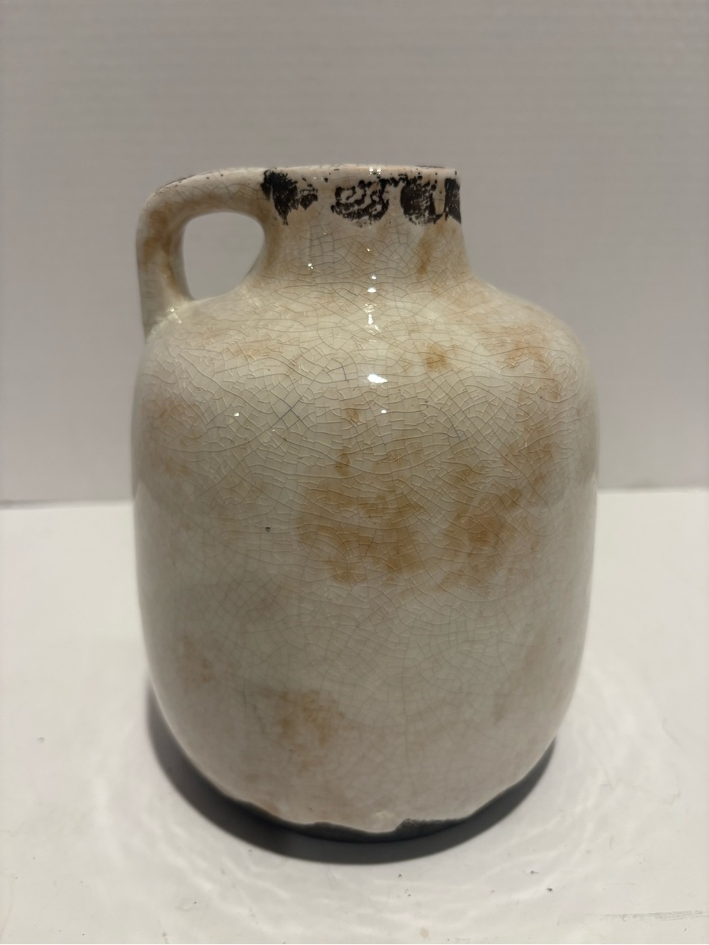 Handcrafted Ceramic Jug Vase in Cream